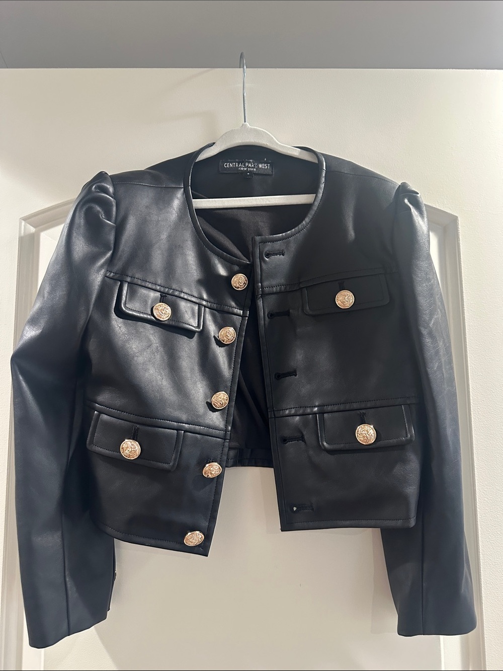 Girls Central Park west faux leather jacket